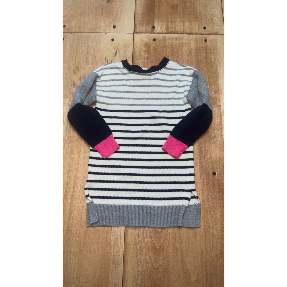 Baby Gap Toddler Girls Sweater Dress Striped Pink Heart Size 4 Years - Picture 4 of 4